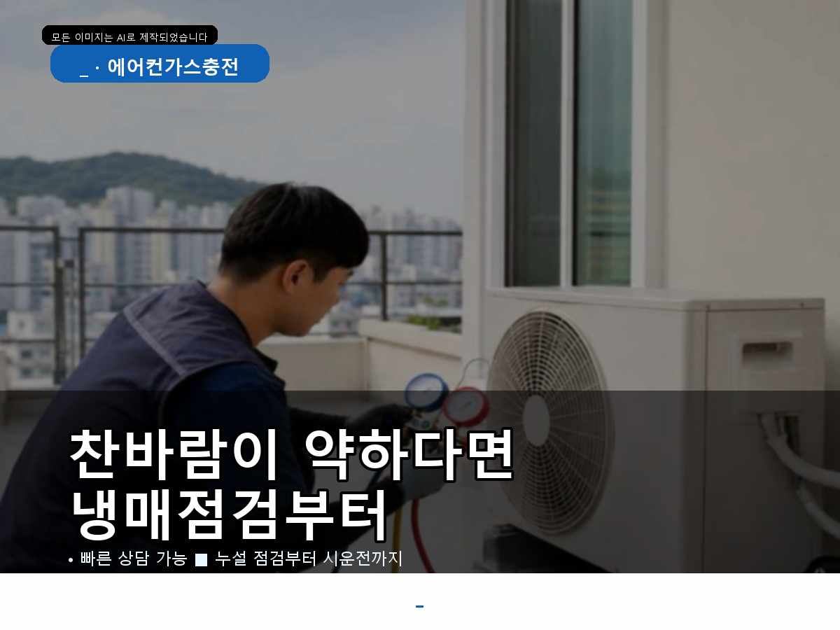 독산동 에어컨가스충전 비용, 필터 막힘과 냉매 문제 구분