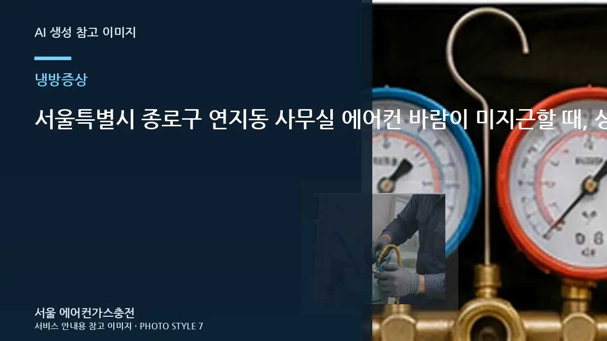 서울특별시 종로구 연지동 사무실 에어컨 바람이 미지근할 때, 상담 전에 기록하면 좋은 정보