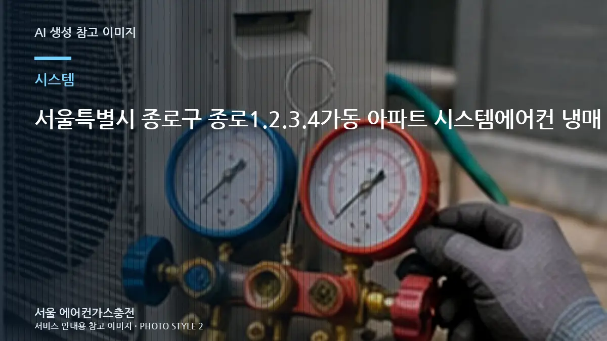 서울특별시 종로구 종로1.2.3.4가동 아파트 시스템에어컨 냉매 점검, 실외기와 배관을 함께 보는 이유