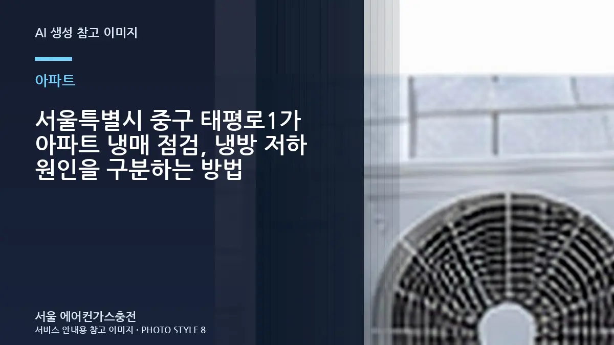 서울특별시 중구 태평로1가 아파트 냉매 점검, 냉방 저하 원인을 구분하는 방법