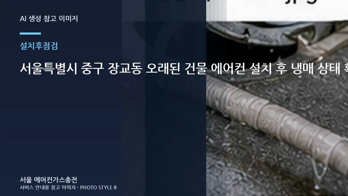서울특별시 중구 장교동 오래된 건물 에어컨 설치 후 냉매 상태 확인, 누설 재발 신호를 확인하는 방법