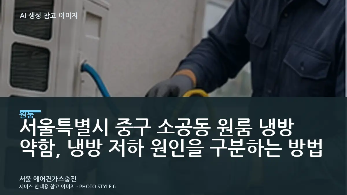 서울특별시 중구 소공동 원룸 냉방 약함, 냉방 저하 원인을 구분하는 방법