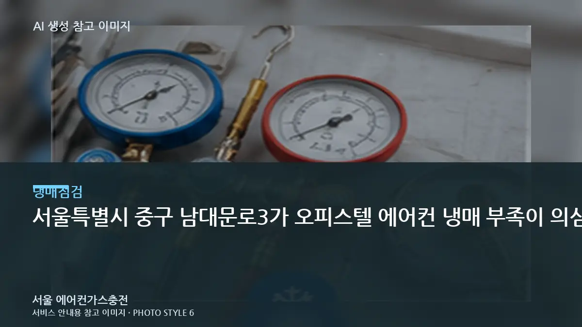 서울특별시 중구 남대문로3가 오피스텔 에어컨 냉매 부족이 의심될 때, 제품 정보와 운전상태를 함께 보는 이유