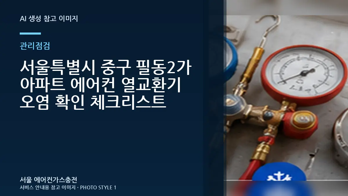 서울특별시 중구 필동2가 아파트 에어컨 열교환기 오염 확인 체크리스트