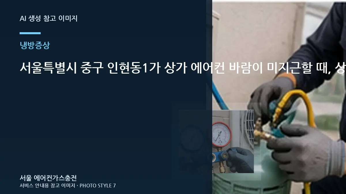 서울특별시 중구 인현동1가 상가 에어컨 바람이 미지근할 때, 상담 전에 기록하면 좋은 정보