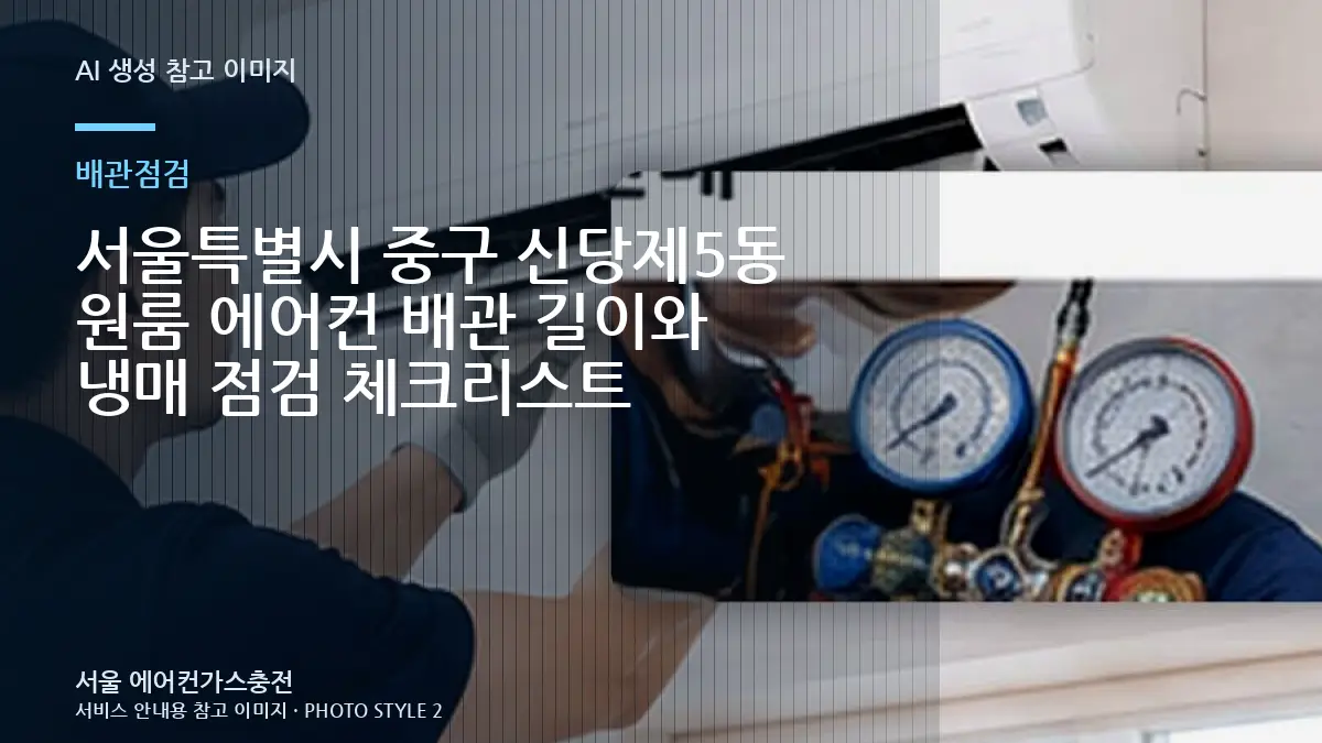 서울특별시 중구 신당제5동 원룸 에어컨 배관 길이와 냉매 점검 체크리스트