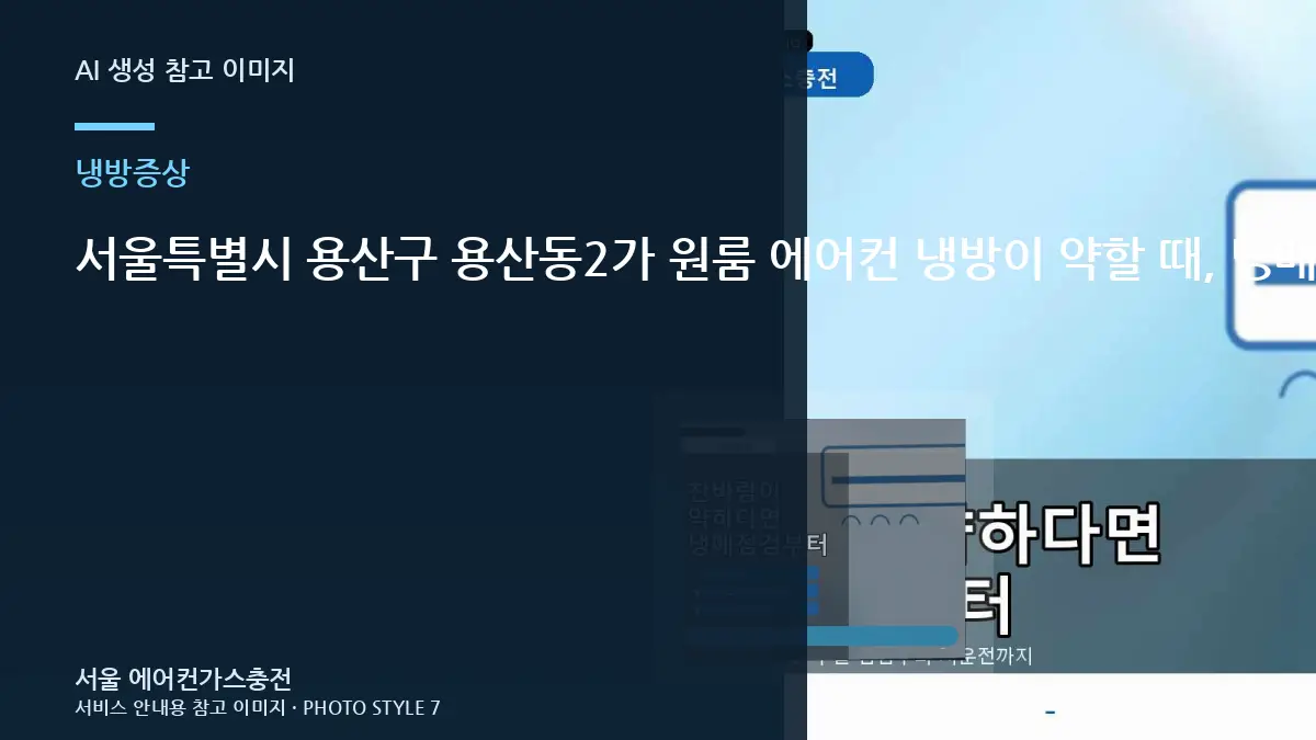 서울특별시 용산구 용산동2가 원룸 에어컨 냉방이 약할 때, 냉매 충전 전에 먼저 확인할 점