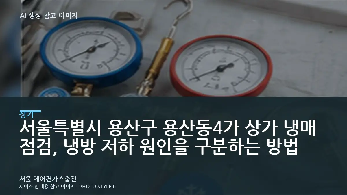 서울특별시 용산구 용산동4가 상가 냉매 점검, 냉방 저하 원인을 구분하는 방법