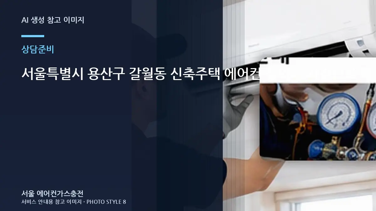 서울특별시 용산구 갈월동 신축주택 에어컨 실외기 사진으로 확인할 부분 체크리스트