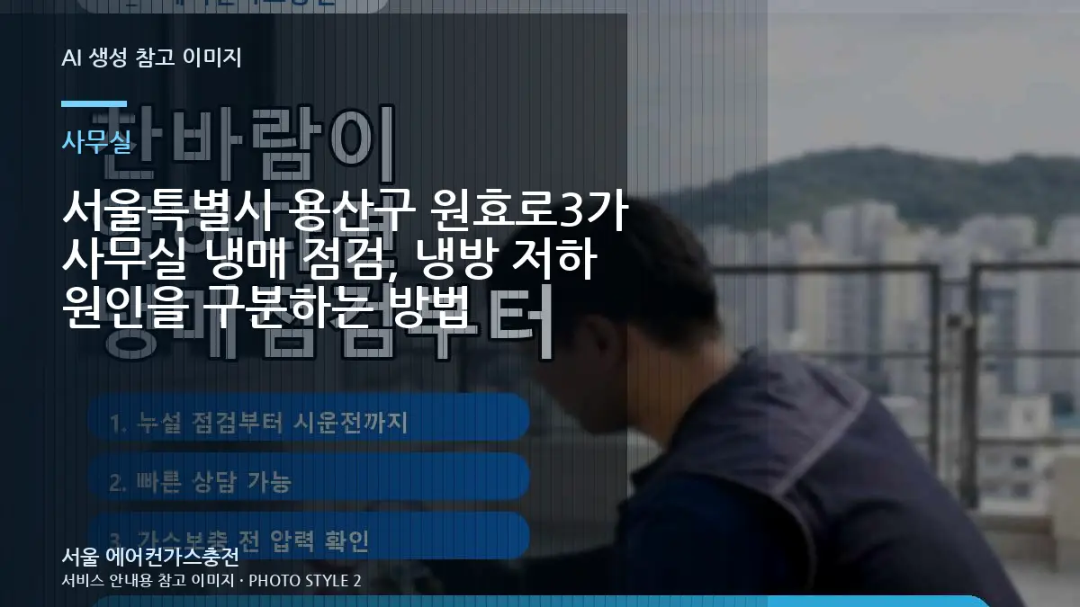 서울특별시 용산구 원효로3가 사무실 냉매 점검, 냉방 저하 원인을 구분하는 방법