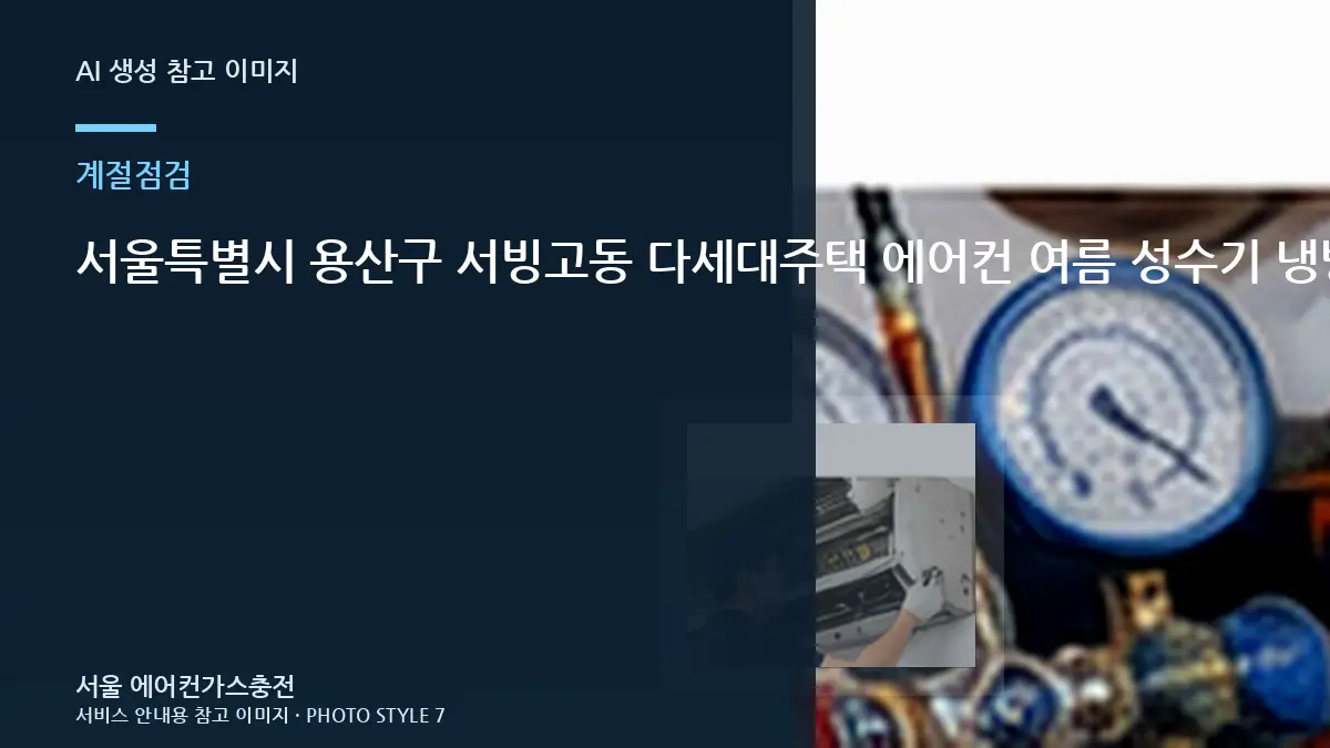 서울특별시 용산구 서빙고동 다세대주택 에어컨 여름 성수기 냉방 점검, 상담 전에 기록할 정보