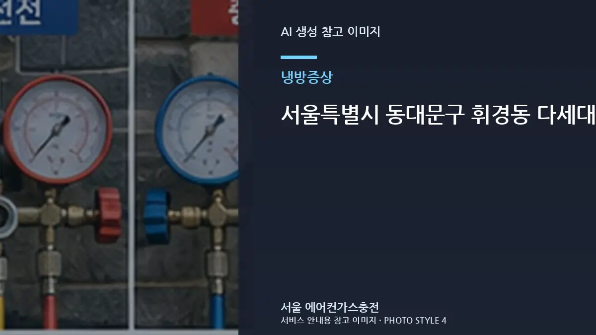 서울특별시 동대문구 휘경동 다세대주택 에어컨 시원해지기까지 오래 걸릴 때, 냉매 충전 전에 먼저 확인할 점